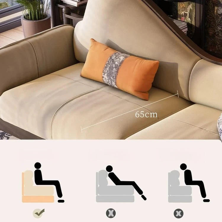 アッシュ材パイン使用 モダンデザイン ソファー | 優雅な曲線と快適性を両立 | リビングルームにぴったり fbgym-4749