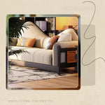 アッシュ材パイン使用 モダンデザイン ソファー | 優雅な曲線と快適性を両立 | リビングルームにぴったり fbgym-4749