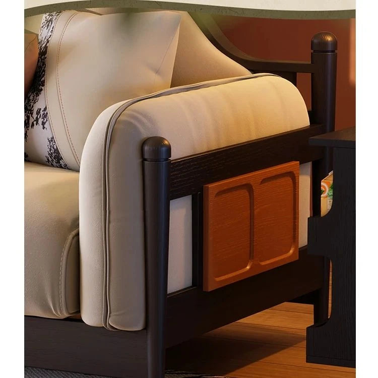 アッシュ材パイン使用 モダンデザイン ソファー | 優雅な曲線と快適性を両立 | リビングルームにぴったり fbgym-4749