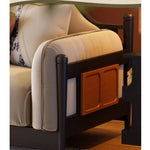 アッシュ材パイン使用 モダンデザイン ソファー | 優雅な曲線と快適性を両立 | リビングルームにぴったり fbgym-4749