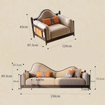 アッシュ材パイン使用 モダンデザイン ソファー | 優雅な曲線と快適性を両立 | リビングルームにぴったり fbgym-4749