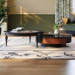 アッシュ材とガラスのセンターテーブル|スタイリッシュなリビングルームに最適なデザイン家具 fbgym-4750