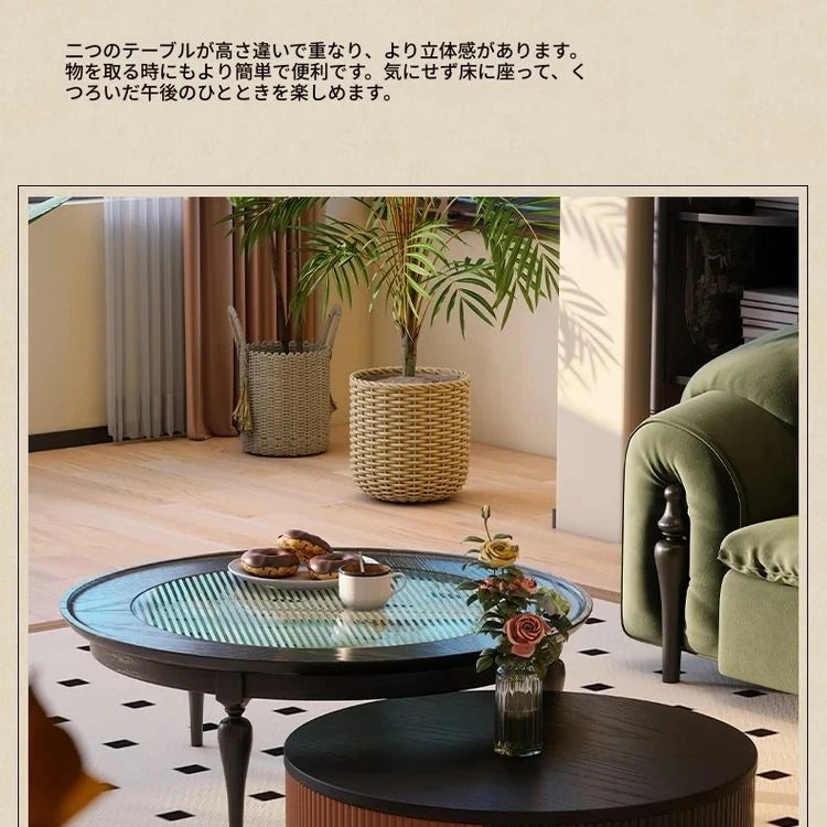 アッシュ材とガラスのセンターテーブル|スタイリッシュなリビングルームに最適なデザイン家具 fbgym-4750