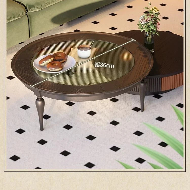 アッシュ材とガラスのセンターテーブル|スタイリッシュなリビングルームに最適なデザイン家具 fbgym-4750