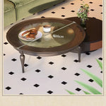 アッシュ材とガラスのセンターテーブル|スタイリッシュなリビングルームに最適なデザイン家具 fbgym-4750