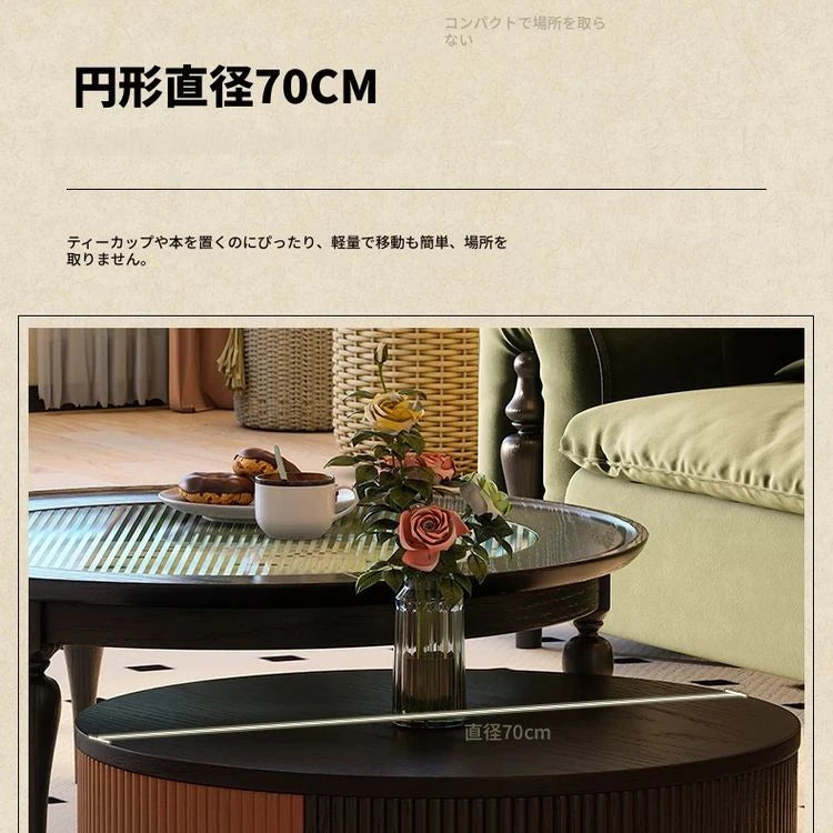 アッシュ材とガラスのセンターテーブル|スタイリッシュなリビングルームに最適なデザイン家具 fbgym-4750