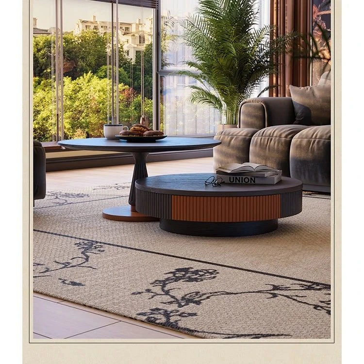 アッシュ材とステンレス製のスタイリッシュなセンターテーブル | モダンデザインでリビングを華やかに演出 fbgym-4751