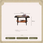 アッシュ材ガラスセンターテーブル|丸みを帯びたデザインでスタイリッシュなリビング空間を演出【サイズ:28.3インチ】 fbgym-4752