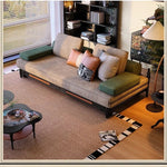 アッシュ材ガラスセンターテーブル|丸みを帯びたデザインでスタイリッシュなリビング空間を演出【サイズ:28.3インチ】 fbgym-4752