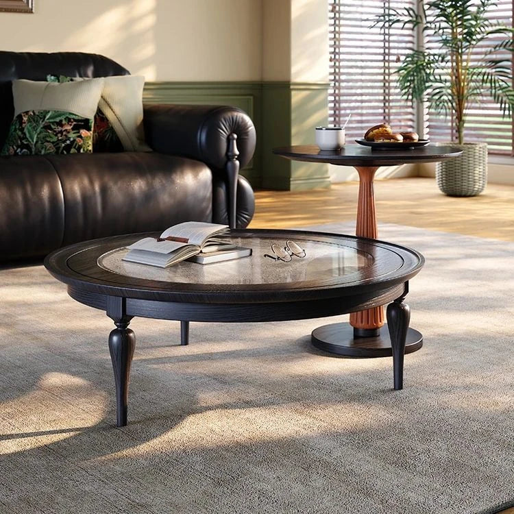 アッシュ材ガラスセンターテーブル - エレガントなリビングルームを演出するスタイリッシュなインテリア家具 fbgym-4753