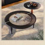 アッシュ材ガラスセンターテーブル - エレガントなリビングルームを演出するスタイリッシュなインテリア家具 fbgym-4753