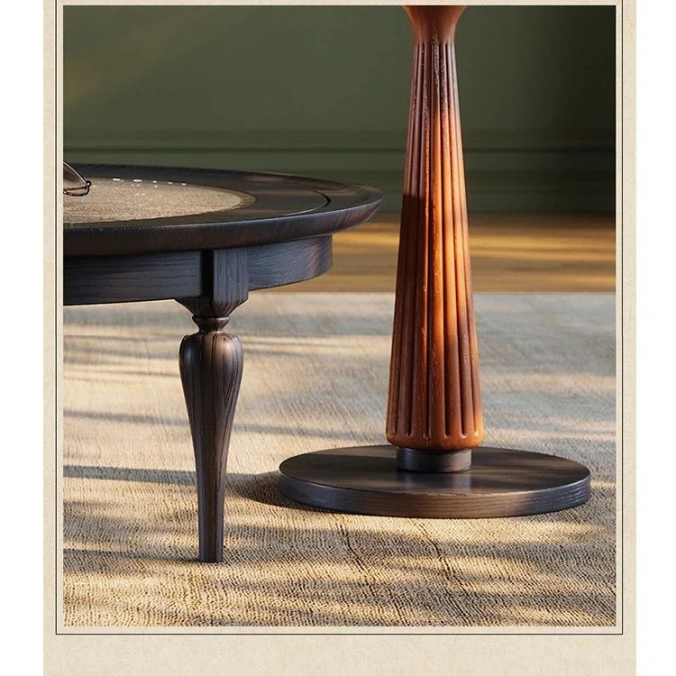 アッシュ材ガラスセンターテーブル - エレガントなリビングルームを演出するスタイリッシュなインテリア家具 fbgym-4753