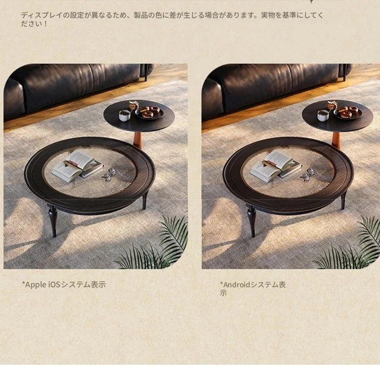 アッシュ材ガラスセンターテーブル - エレガントなリビングルームを演出するスタイリッシュなインテリア家具 fbgym-4753