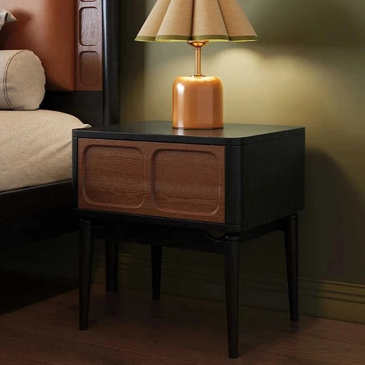 ナイトテーブル アッシュ材使用 シンプルでスタイリッシュなデザイン おしゃれなインテリアにぴったり fbgym-4756