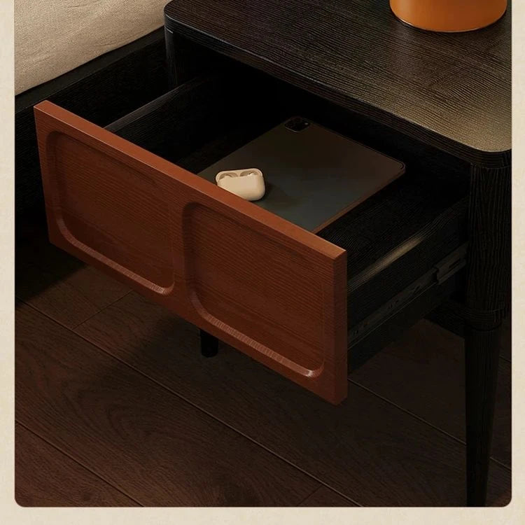 ナイトテーブル アッシュ材使用 シンプルでスタイリッシュなデザイン おしゃれなインテリアにぴったり fbgym-4756