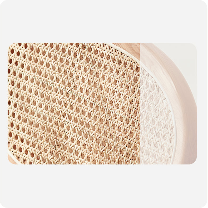 チェリー材とラタン使用の高級ベルベットチェア2脚 fcp-1285