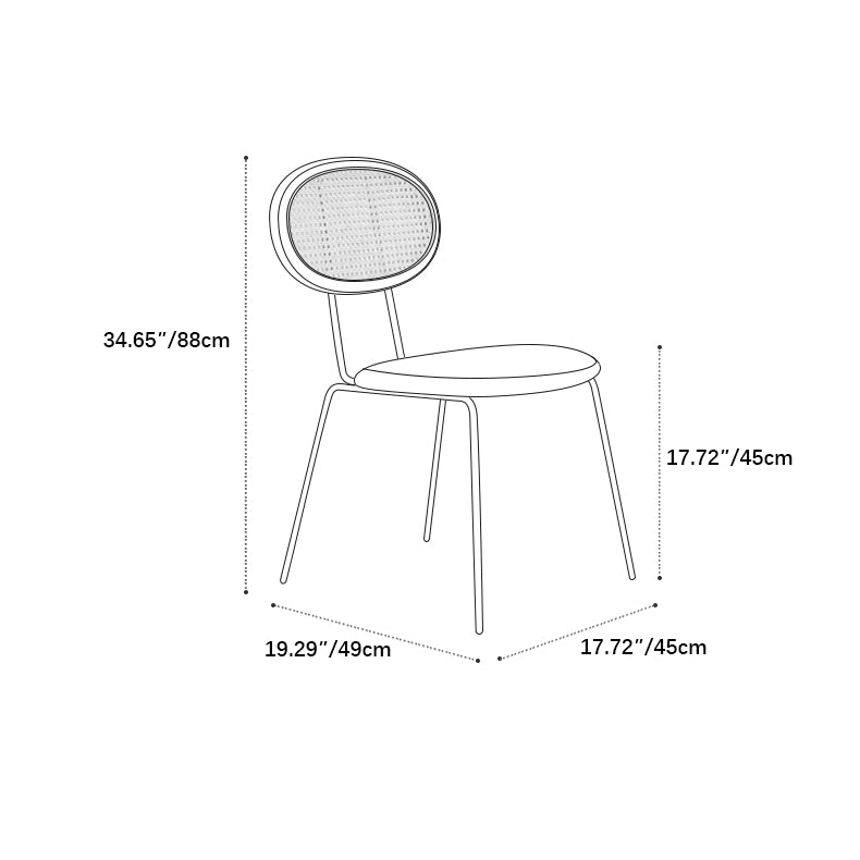 チェリー材とラタン使用の高級ベルベットチェア2脚 fcp-1285