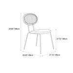 チェリー材とラタン使用の高級ベルベットチェア2脚 fcp-1285