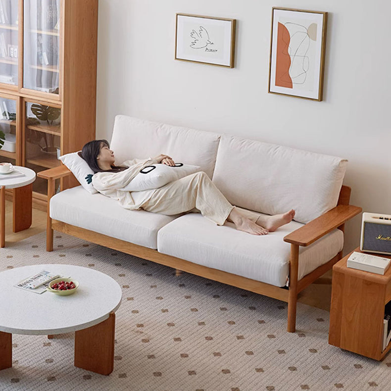「チェリー材&アッシュ材使用!高品質シリコンフィル&コーデュロイの高級ソファ」 fcp-1300