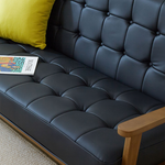 アッシュ材&合成皮革 高級ソファー - おしゃれで快適なリビングの主役 fcp-1304