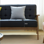 アッシュ材&合成皮革 高級ソファー - おしゃれで快適なリビングの主役 fcp-1304