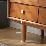 高級チェリー材使用 多層板&銅製 キャビネット - モダンデザイン 収納家具 fcp-1309