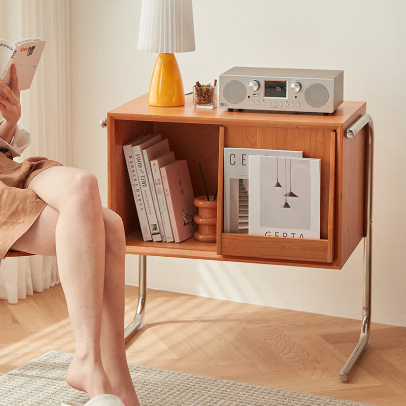 高級キャビネット|チェリー材とステンレスの美リシックデザイン fcp-1314