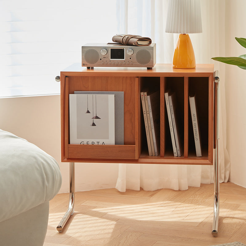 高級キャビネット|チェリー材とステンレスの美リシックデザイン fcp-1314