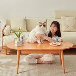 チェリー材&銅 センターテーブル 高級感溢れるデザイン fcp-1316