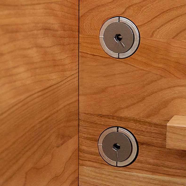 【高級感と温もり】チェリー材×ケヤキ使用の上質ベッド fcp-1324