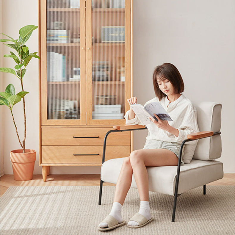 チェリー材使用チェア - シリコンフィル&エアレザーの快適デザイン fcp-1325