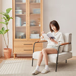 チェリー材使用チェア - シリコンフィル&エアレザーの快適デザイン fcp-1325