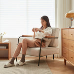 チェリー材使用チェア - シリコンフィル&エアレザーの快適デザイン fcp-1325