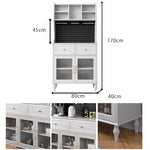 スタイリッシュな黒キャビネット| 多層板とガラス製 | ダイニングやリビングに最適 | おしゃれな収納ソリューション fcr-4814