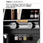 スタイリッシュな黒キャビネット| 多層板とガラス製 | ダイニングやリビングに最適 | おしゃれな収納ソリューション fcr-4814