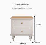 モダンでスタイリッシュなナイトテーブル - 便利な2段引き出し付き、ブラック多層板仕上げ fcr-4816