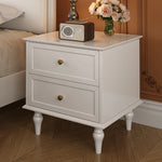 モダンでスタイリッシュなナイトテーブル - 便利な2段引き出し付き、ブラック多層板仕上げ fcr-4816