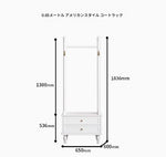 モダンデザインの多層板ラック・収納付きハンガーシェルフ | シンプルな衣類収納とスタイリッシュなディスプレイ用 fcr-4818