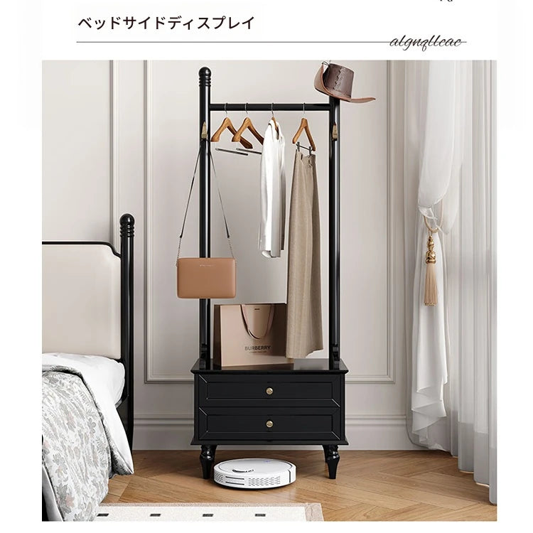 モダンデザインの多層板ラック・収納付きハンガーシェルフ | シンプルな衣類収納とスタイリッシュなディスプレイ用 fcr-4818