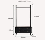 モダンデザインの多層板ラック・収納付きハンガーシェルフ | シンプルな衣類収納とスタイリッシュなディスプレイ用 fcr-4818