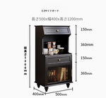 スタイリッシュ多層板キャビネット - こだわりのガラス扉付き収納家具、リビングや寝室に最適! fcr-4820