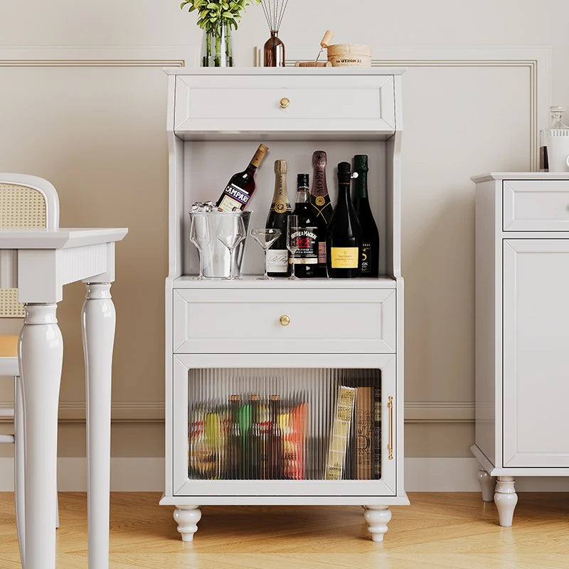 スタイリッシュ多層板キャビネット - こだわりのガラス扉付き収納家具、リビングや寝室に最適! fcr-4820