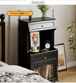 スタイリッシュ多層板キャビネット - こだわりのガラス扉付き収納家具、リビングや寝室に最適! fcr-4820