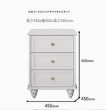 シンプルモダンなナイトテーブル - 多層板製・3段引き出し付き・エレガントな黒色デザイン fcr-4821