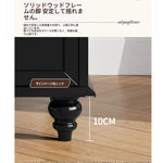 シンプルモダンなナイトテーブル - 多層板製・3段引き出し付き・エレガントな黒色デザイン fcr-4821