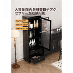 高級キャビネット 多層板ガラス収納棚 おしゃれなモダンデザイン 2段引き出し付き インテリア家具 fcr-4827