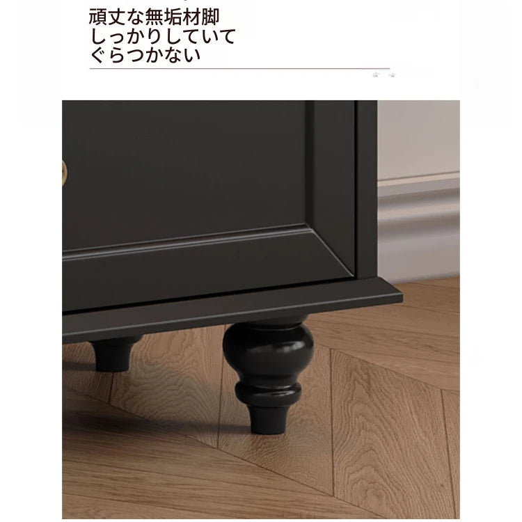 高級キャビネット 多層板ガラス収納棚 おしゃれなモダンデザイン 2段引き出し付き インテリア家具 fcr-4827