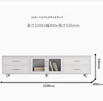 オシャレな多層板製テレビ台|ガラス扉付き収納付きリビング用黒色キャビネット fcr-4828