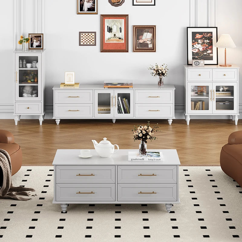 モダンデザイン センターテーブル 多層板製 クラシックブラック おしゃれ収納付き リビングルームに最適 fcr-4829