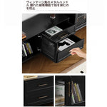 モダンデザイン センターテーブル 多層板製 クラシックブラック おしゃれ収納付き リビングルームに最適 fcr-4829